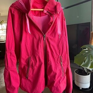 lululemon athletica Vibrant Pink Hooded Zip Jacket